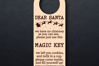 Σετ των 2 Intra απο ξύλο plywood 3mm-4mm πάχος – Κοπή λέιζερ με μαγικό κλειδί Άγιου Βασίλη Δίασταση  20x20 cm INTRAFABR-76466821