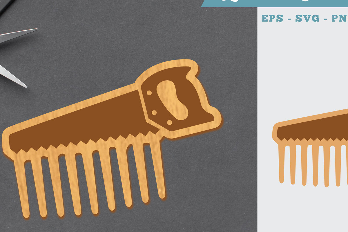 Σετ των 2 Intra απο ξύλο plywood 3mm-4mm πάχος – Πριόνι Comb Δίασταση  20x20 cm INTRAFABR-105417827