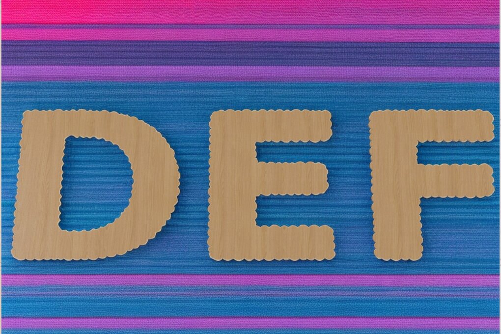 Σετ των 2 Intra απο ξύλο plywood 3mm-4mm πάχος – Scallop Alphabet 210 Δίασταση  20x20 cm INTRAFABR-118424575