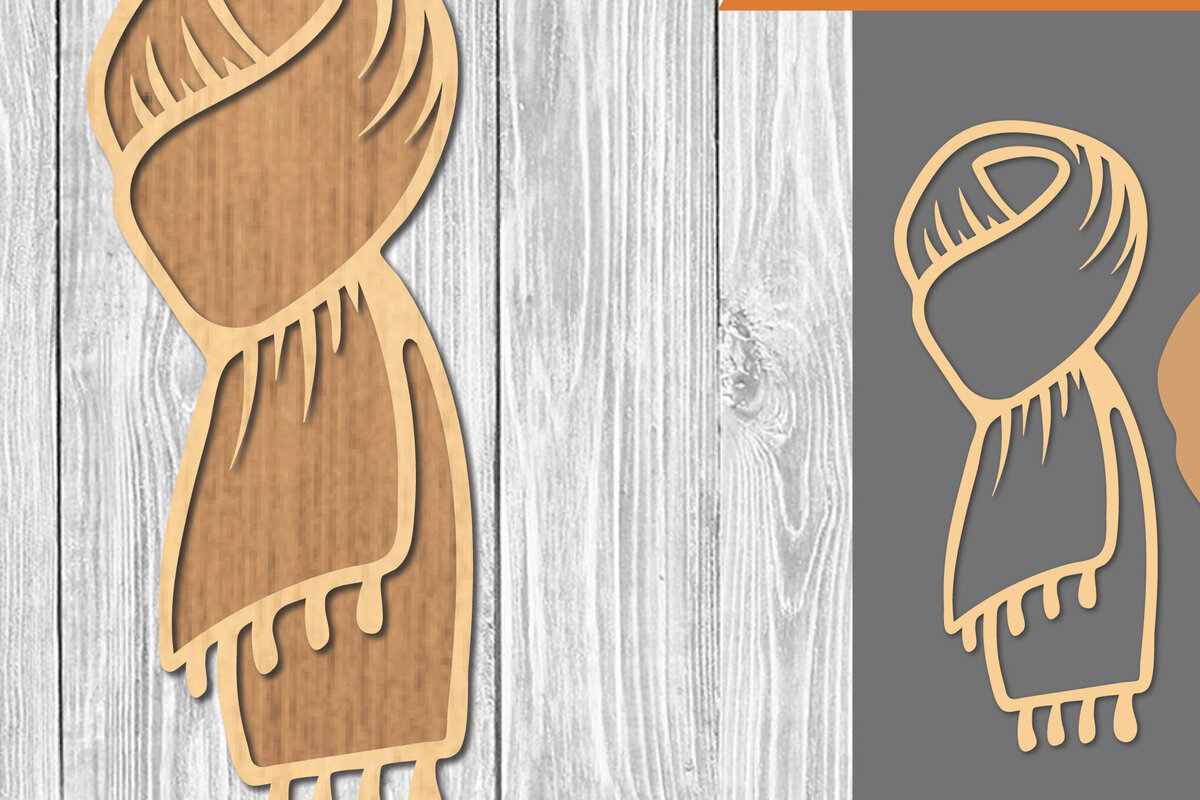 Σετ των 2 Intra απο ξύλο plywood 3mm-4mm πάχος – Διακόσμηση με λέιζερ φουλάρι 2 Δίασταση  20x20 cm INTRAFABR-109511729