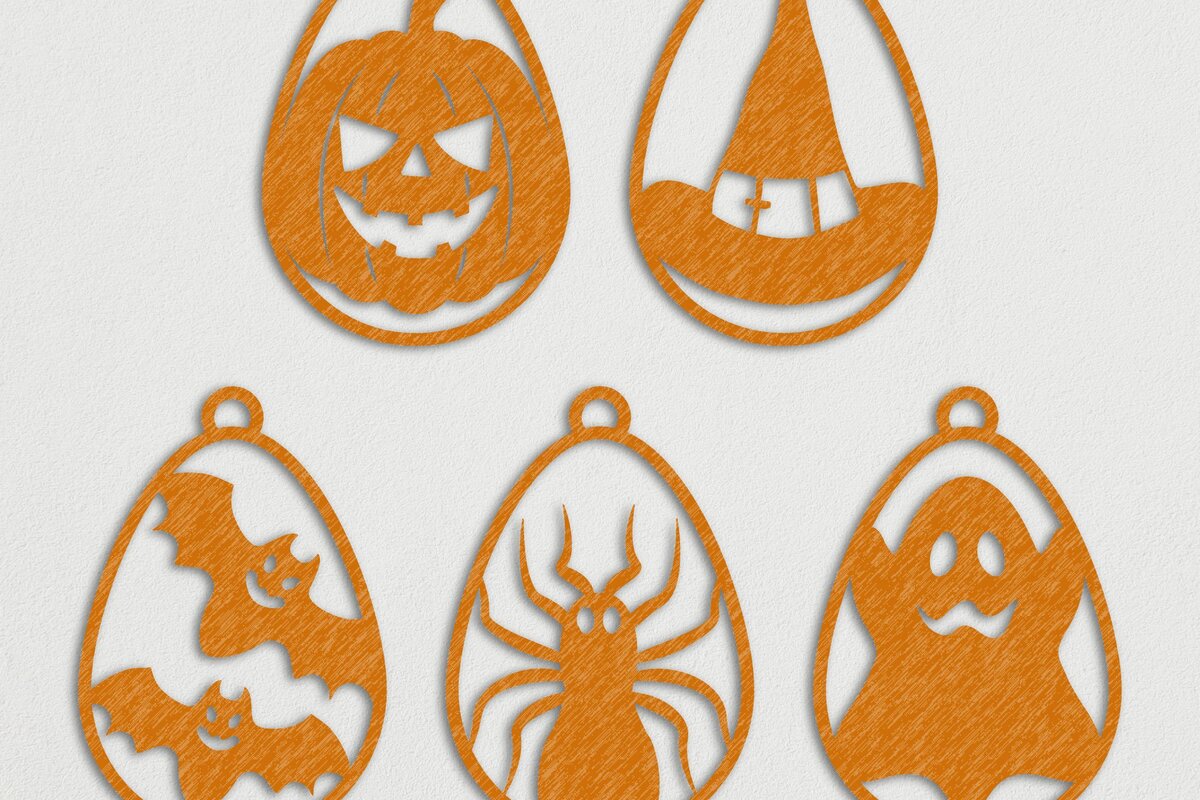 Σετ των 3 Intra απο ξύλο plywood 3mm-4mm πάχος – Αρχείο κοπής με λέιζερ τρομακτικά αποκριάτικα σκουλαρίκια Δίασταση  5x5 cm INTRAFABR-36326032