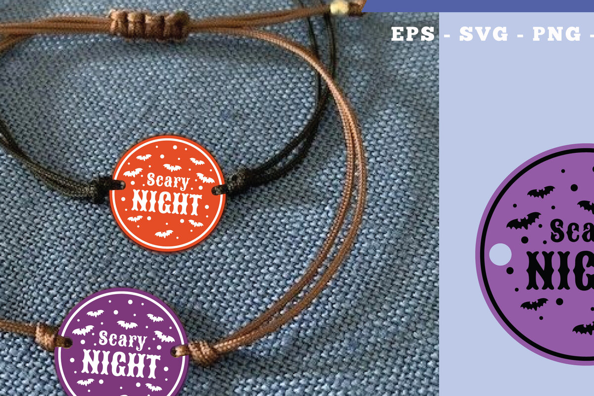 Σετ των 3 Intra απο ξύλο plywood 3mm-4mm πάχος – Βραχιόλι Scary Night Δίασταση  20x20 cm INTRAFABR-111697188