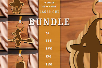 Σετ των 3 Intra απο ξύλο plywood 3mm-4mm πάχος – Scary Ξύλινα Μπρελόκ Πακέτο κοπής με λέιζερ Δίασταση  5x5 cm INTRAFABR-98651859