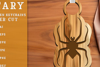 Σετ των 3 Intra απο ξύλο plywood 3mm-4mm πάχος – Τρομακτικά ξύλινα μπρελόκ με λέιζερ Δίασταση  5x5 cm INTRAFABR-98598135