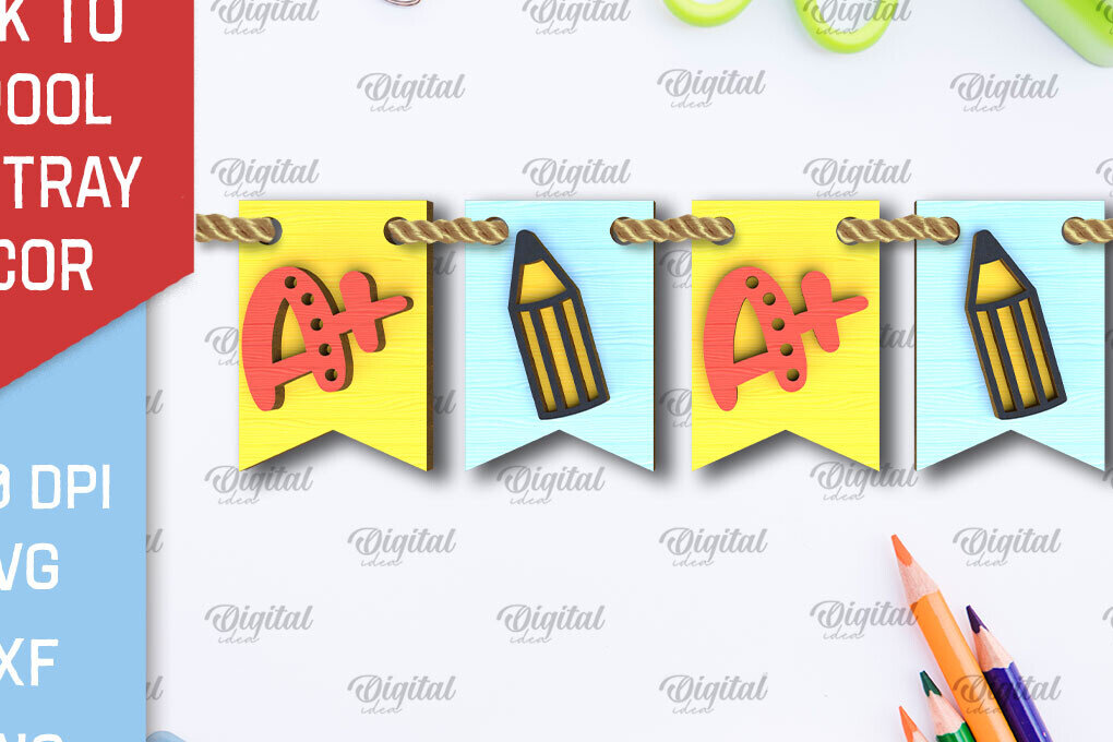 Σετ των 2 Intra απο ξύλο plywood 3mm-4mm πάχος – Σχολικό  School Desor Δίασταση  20x20 cm INTRAFABR-102240587