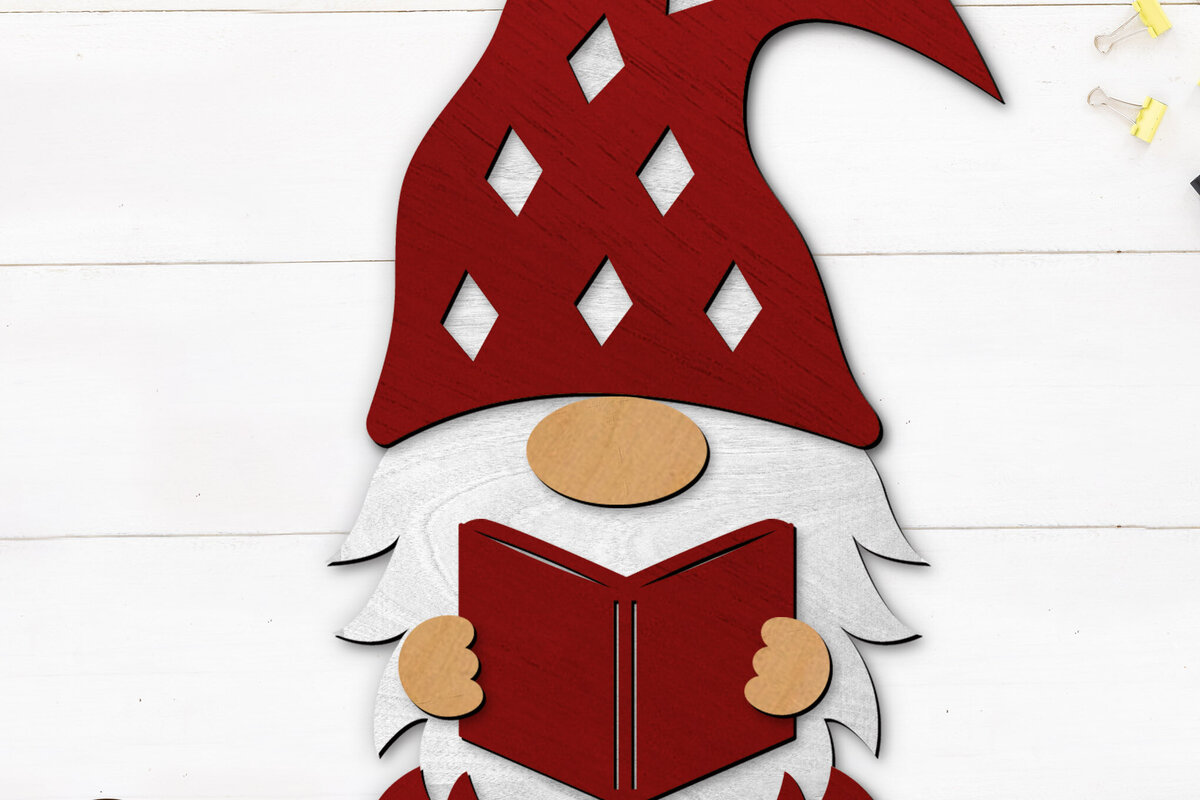 Intra απο ξύλο plywood 3mm-4mm πάχος – Διακοσμητικό αρχείο κοπής με λέιζερ School Gnome Δίασταση  40x30 cm INTRAFABR-97548288