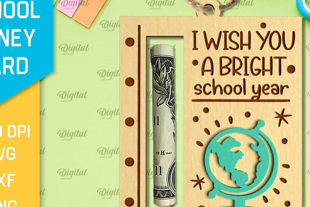 Σετ των 2 Intra απο ξύλο plywood 3mm-4mm πάχος – Σχολική Κάρτα Χρημάτων Δίασταση  20x20 cm INTRAFABR-96052778