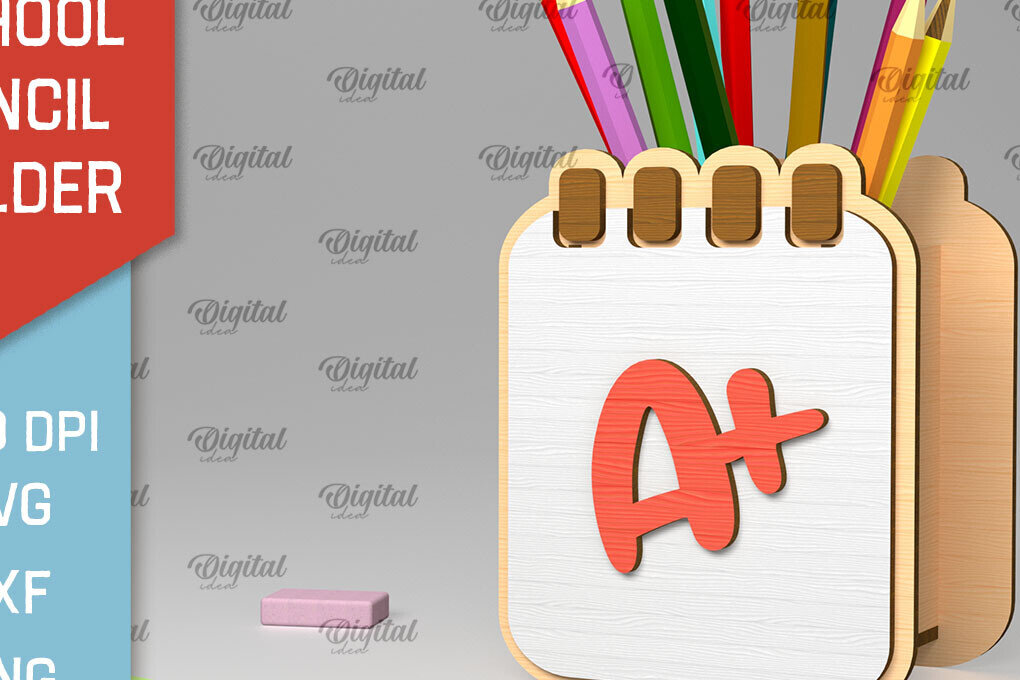 Σετ των 2 Intra απο ξύλο plywood 3mm-4mm πάχος – Σχολική Μολυβοθήκη  κοπής με λέιζερ Δίασταση  20x20 cm INTRAFABR-103363431