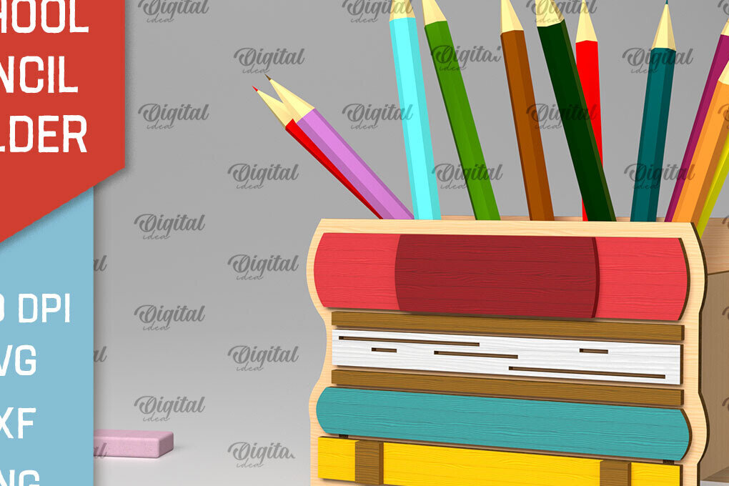 Σετ των 2 Intra απο ξύλο plywood 3mm-4mm πάχος – Σχολική Μολυβοθήκη  κοπής με λέιζερ Δίασταση  20x20 cm INTRAFABR-103363573