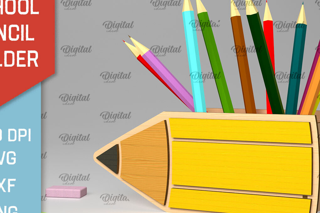 Σετ των 2 Intra απο ξύλο plywood 3mm-4mm πάχος – Σχολική Μολυβοθήκη  κοπής με λέιζερ Δίασταση  20x20 cm INTRAFABR-103363629