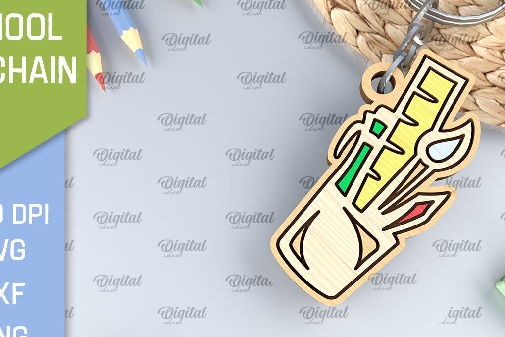 Σετ των 3 Intra απο ξύλο plywood 3mm-4mm πάχος – Σχολική Ξύλινη Μπρελόκ Κοπή Laser Δίασταση  5x5 cm INTRAFABR-96205377