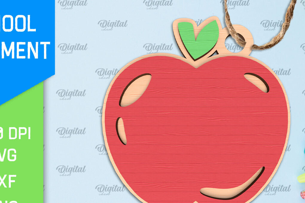 Σετ των 2 Intra απο ξύλο plywood 3mm-4mm πάχος – Σχολικό Ξύλινο Στολίδι Δίασταση  20x20 cm INTRAFABR-96739886