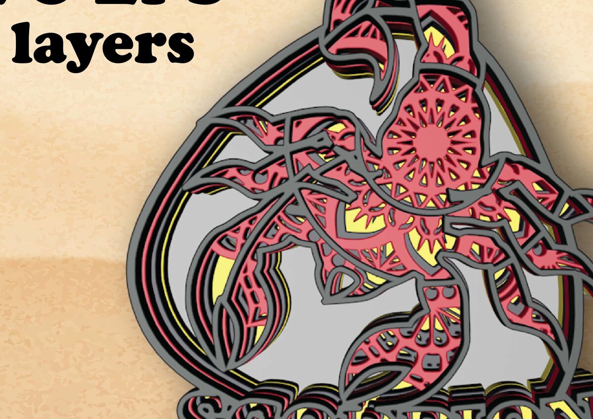 Σετ των 2 Intra απο ξύλο plywood 3mm-4mm πάχος – Scorpion , 5 στρώματα Δίασταση  20x20 cm INTRAFABR-30513764