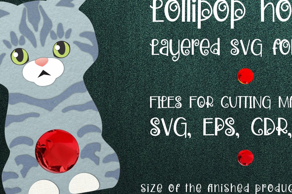 Σετ των 2 Intra απο ξύλο plywood 3mm-4mm πάχος – Σκωτσέζικο Fold Cat Lollipop Holder Δίασταση  20x20 cm INTRAFABR-26732638