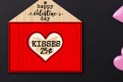 Σετ των 2 Intra απο ξύλο plywood 3mm-4mm πάχος – Scratch off Valentine Δίασταση  20x20 cm INTRAFABR-52752577