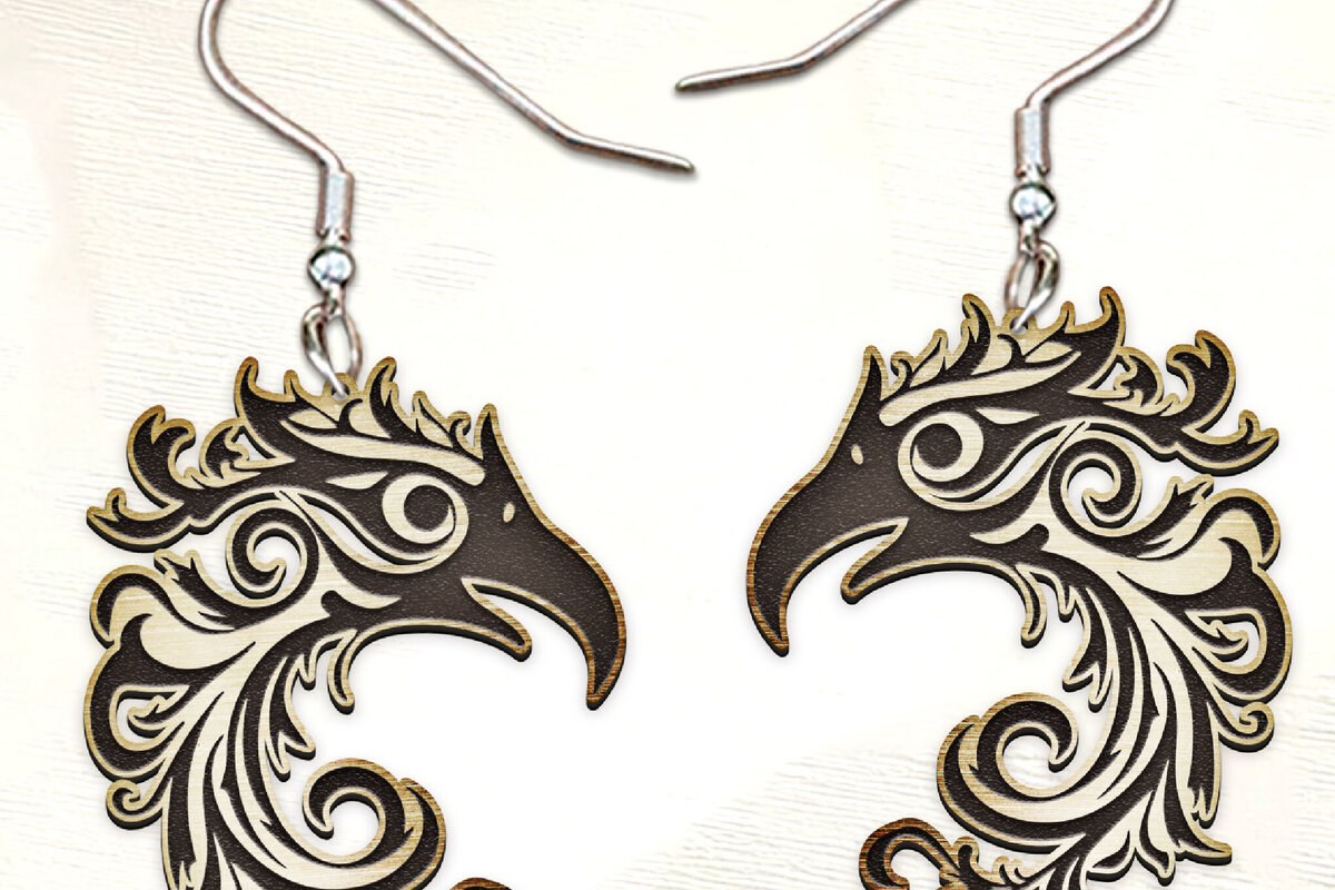 Σετ των 3 Intra απο ξύλο plywood 3mm-4mm πάχος – Σκουλαρίκια Scull Cut Laser. Halloween Δίασταση  5x5 cm INTRAFABR-122492640