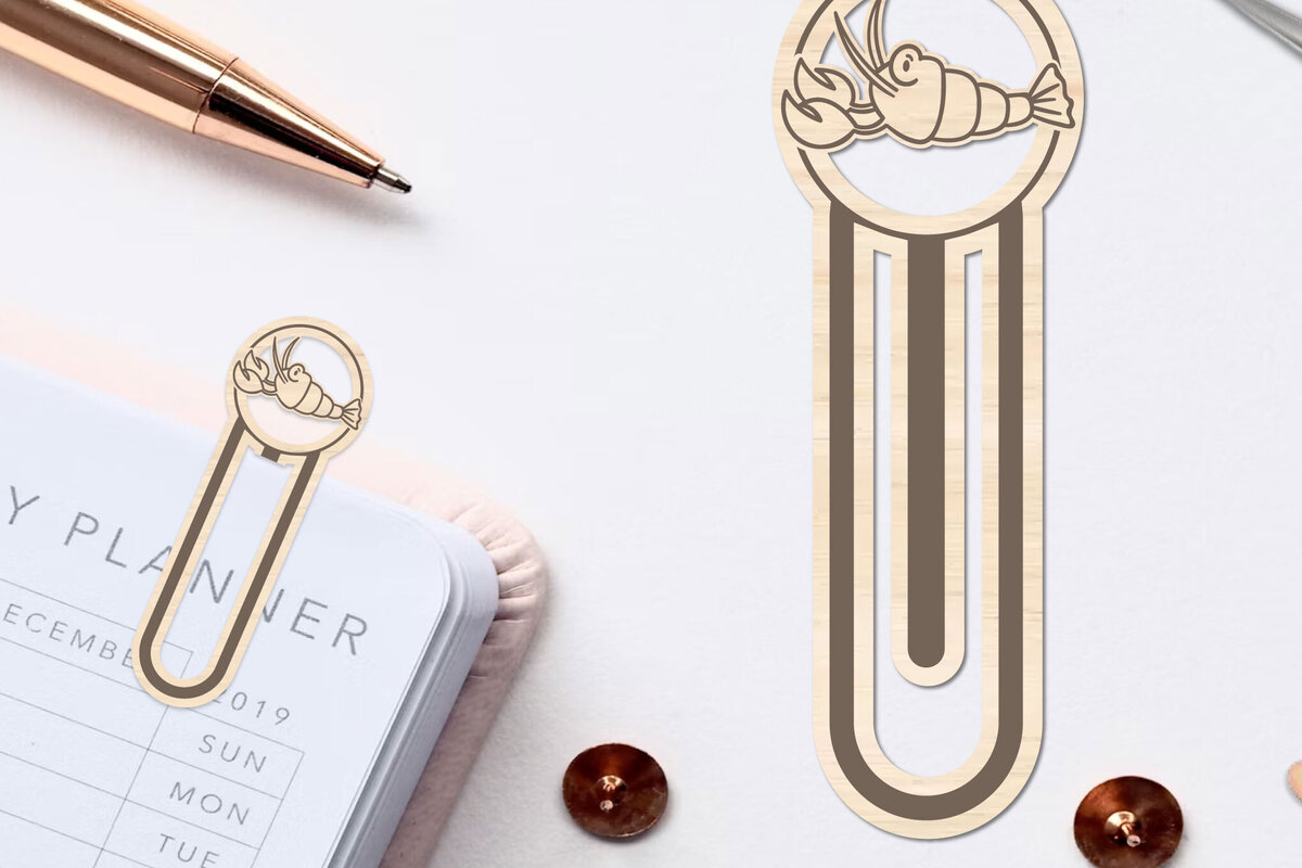 Σετ των 2 Intra απο ξύλο plywood 3mm-4mm πάχος – Θαλασσινό ζώο σελιδοδείκτης Χαρτοκόψιμο με λέιζερ Δίασταση  20x20 cm INTRAFABR-96563924