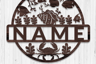 Σετ των 2 Intra απο ξύλο plywood 3mm-4mm πάχος – Sea Life Διακόσμηση Δωματίου Όνομα Πινακίδα Δίασταση  20x20 cm INTRAFABR-72632037