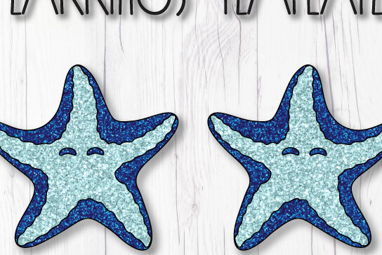 Σετ των 3 Intra απο ξύλο plywood 3mm-4mm πάχος – Πρότυπο σκουλαρίκια αστεριών θάλασσας Δίασταση  5x5 cm INTRAFABR-8181522