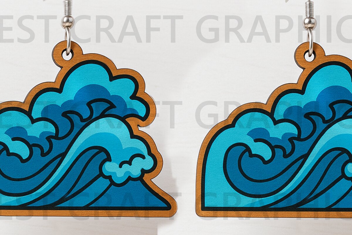 Σετ των 3 Intra απο ξύλο plywood 3mm-4mm πάχος – Σκουλαρίκια θαλάσσιας χελώνας, Σκουλαρίκια χελώνας Δίασταση  5x5 cm INTRAFABR-123333910