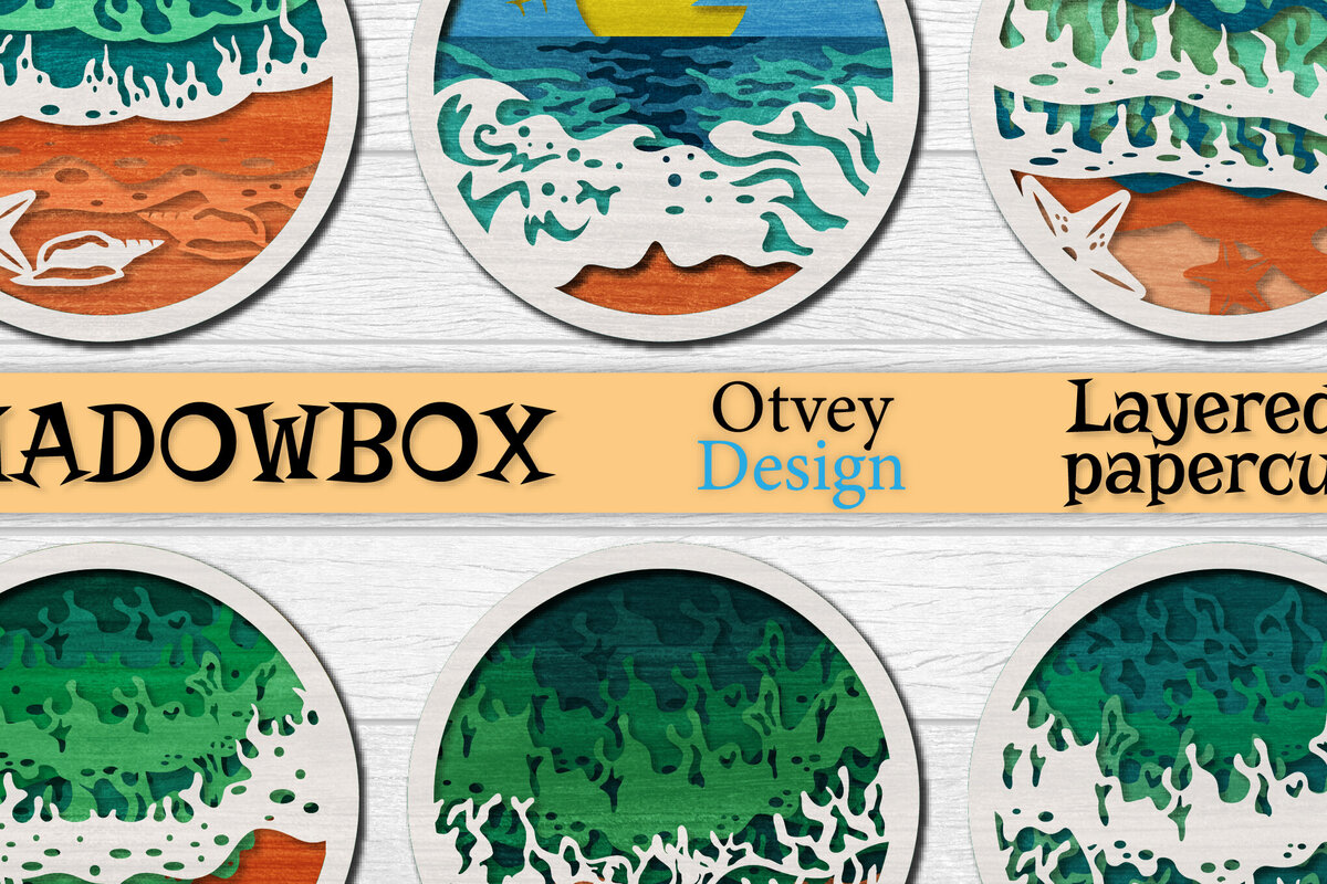 Σετ των 2 Intra απο ξύλο plywood 3mm-4mm πάχος – Πακέτα κοπής με λέιζερ 3D Layered Sea Wave Δίασταση  20x20 cm INTRAFABR-122011297