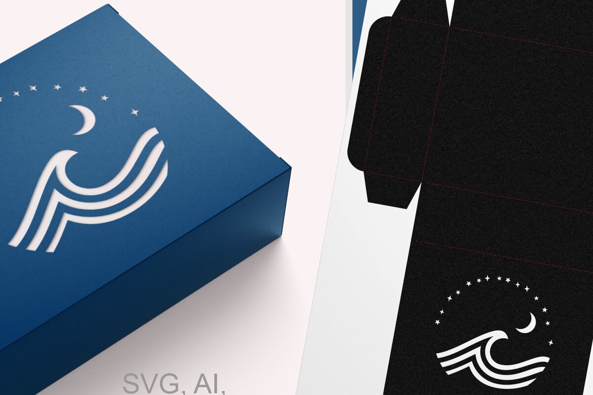 Σετ των 2 Intra απο ξύλο plywood 3mm-4mm πάχος – Ορθογώνιο μπομπονιέρα Sea Wave και Moon Δίασταση  20x20 cm INTRAFABR-123141915