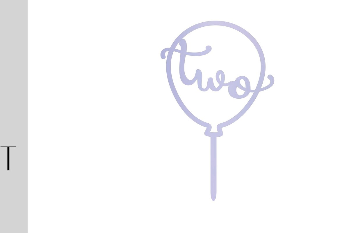 Σετ των 2 Intra απο ξύλο plywood 3mm-4mm πάχος – Δεύτερα Birthday Balloon Cake Topper Δίασταση  20x20 cm INTRAFABR-9805172