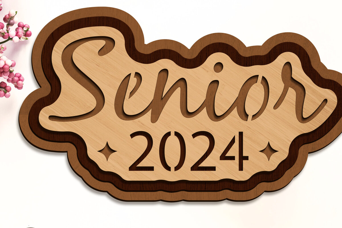 Σετ των 2 Intra απο ξύλο plywood 3mm-4mm πάχος – Senior 2024 Layered File Δίασταση  20x20 cm INTRAFABR-96304064