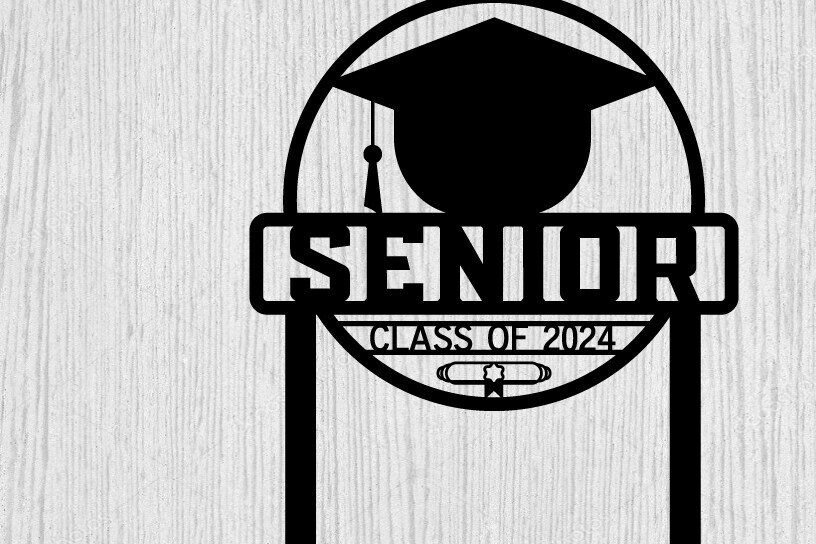 Intra απο ξύλο plywood 3mm-4mm πάχος – Senior Class του 2024 Metal Sign Laser Δίασταση  40x30 cm INTRAFABR-100258270