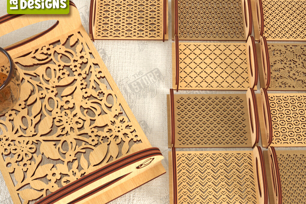 Σετ των 2 Intra απο ξύλο plywood 3mm-4mm πάχος – Δίσκος σερβιρίσματος|Δίσκος ορεκτικών για σνακ Δίασταση  20x20 cm INTRAFABR-119306922