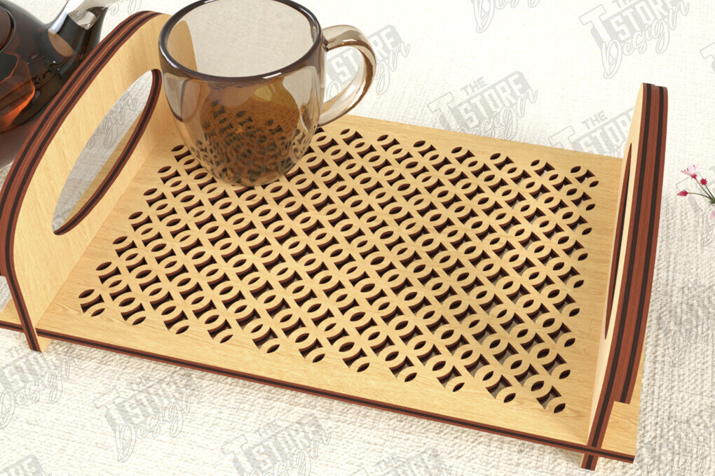 Σετ των 2 Intra απο ξύλο plywood 3mm-4mm πάχος – Δίσκος σερβιρίσματος | Δίσκος ορεκτικών για σνακ |CNC Δίασταση  20x20 cm INTRAFABR-119126128