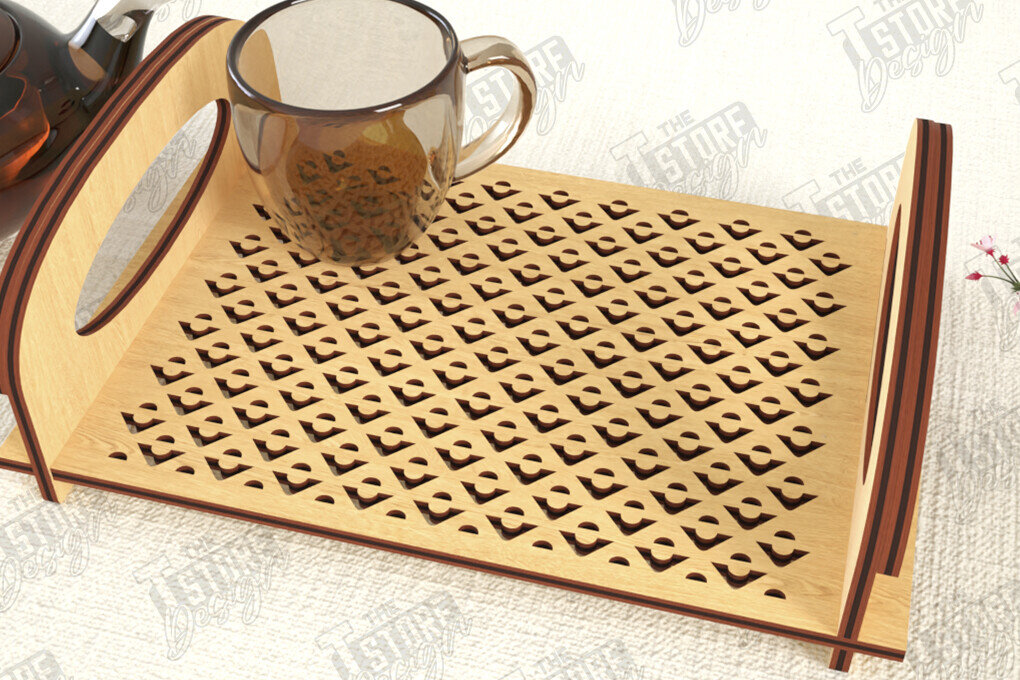 Σετ των 2 Intra απο ξύλο plywood 3mm-4mm πάχος – Δίσκος σερβιρίσματος | Δίσκος ορεκτικών για σνακ |CNC Δίασταση  20x20 cm INTRAFABR-119126129