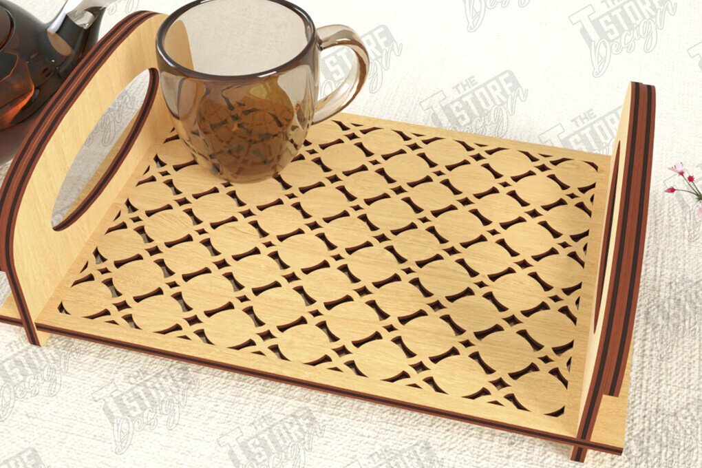 Σετ των 2 Intra απο ξύλο plywood 3mm-4mm πάχος – Δίσκος σερβιρίσματος | Δίσκος ορεκτικών για σνακ |CNC Δίασταση  20x20 cm INTRAFABR-119306881