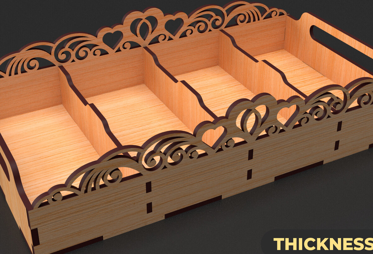 Σετ των 2 Intra απο ξύλο plywood 3mm-4mm πάχος – Δίσκος σερβιρίσματος για την Ημέρα του Αγίου Βαλεντίνου, Δίασταση  20x20 cm INTRAFABR-88672781