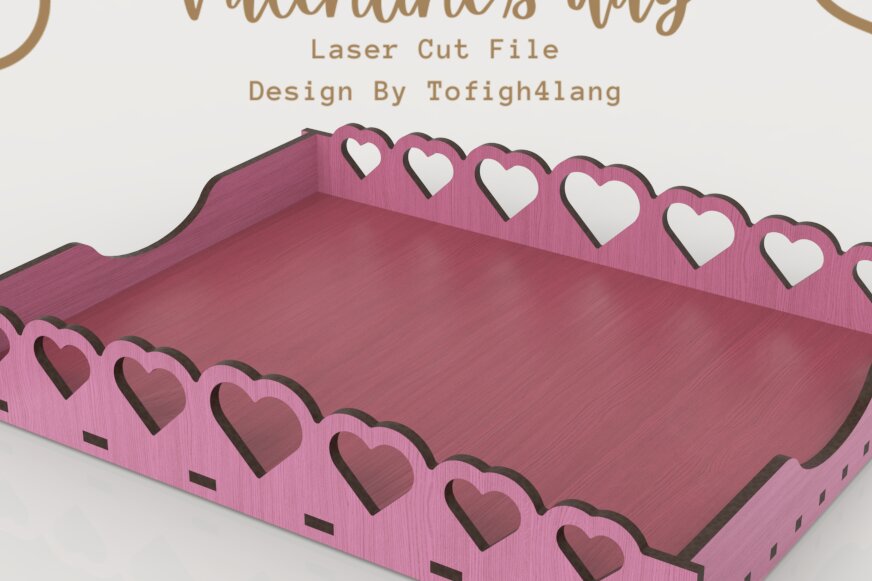 Σετ των 2 Intra απο ξύλο plywood 3mm-4mm πάχος – Δίσκος σερβιρίσματος για την Ημέρα του Αγίου Βαλεντίνου, Δίασταση  20x20 cm INTRAFABR-85182746