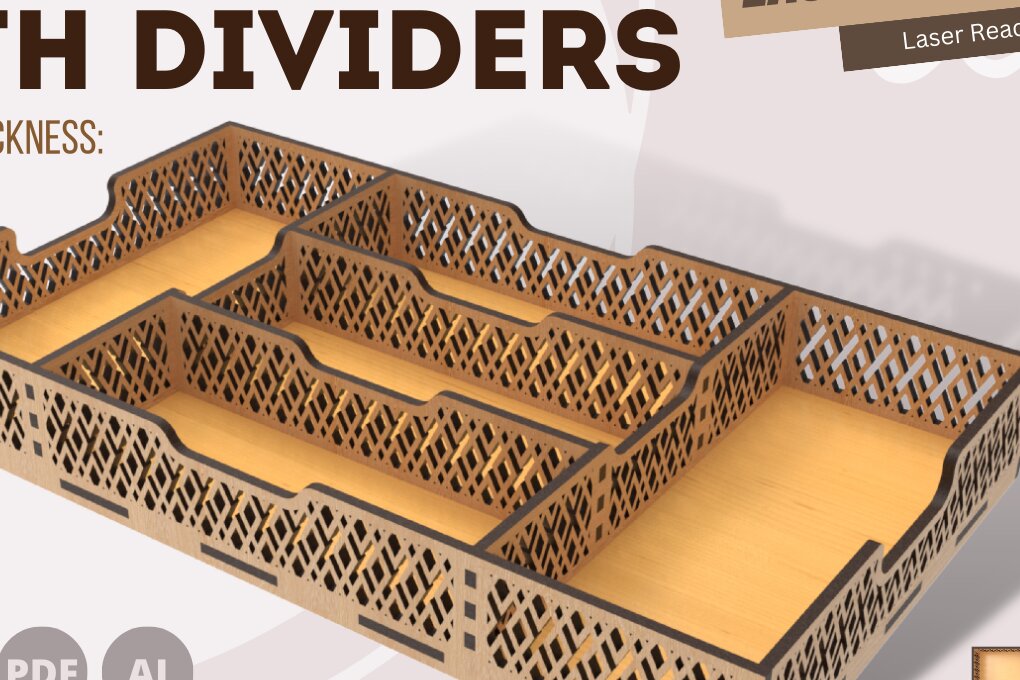 Σετ των 2 Intra απο ξύλο plywood 3mm-4mm πάχος – Δίσκοι σερβιρίσματος με διαχωριστικά, Δίασταση  20x20 cm INTRAFABR-83194254