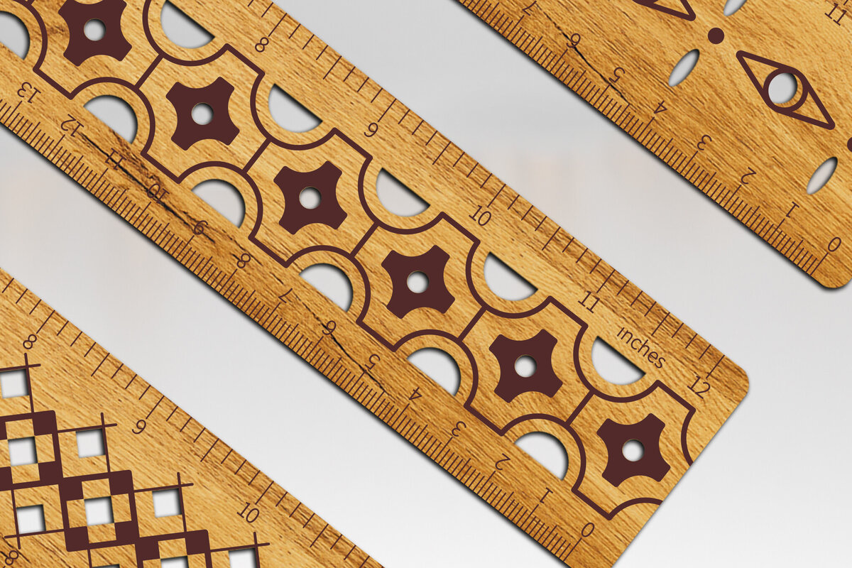 Σετ των 2 Intra απο ξύλο plywood 3mm-4mm πάχος – ΣΕΤ 3 Ξύλινοι Χάρακες Δίασταση  20x20 cm INTRAFABR-123435366