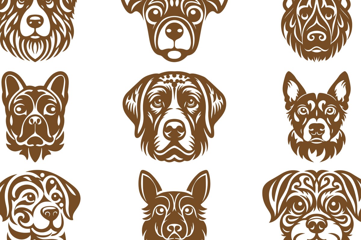 Σετ των 2 Intra απο ξύλο plywood 3mm-4mm πάχος – Σετ σιλουέταςDog Δίασταση  20x20 cm INTRAFABR-101513201