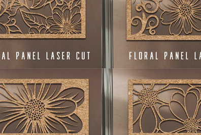 Intra απο ξύλο plywood 3mm-4mm πάχος – Σετ Floral Panel Δίασταση  45x45 cm INTRAFABR-99484590