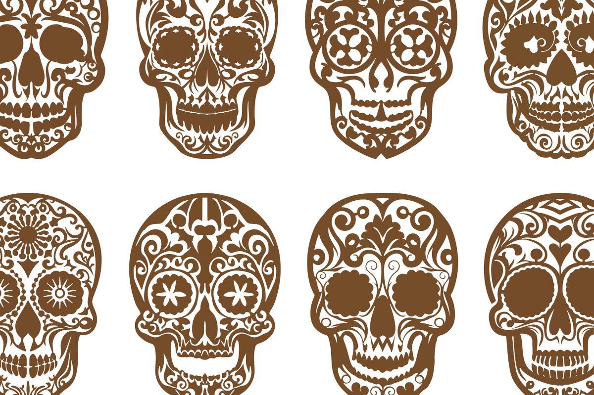 Σετ των 2 Intra απο ξύλο plywood 3mm-4mm πάχος – Σετ Skull Δίασταση  20x20 cm INTRAFABR-102006335