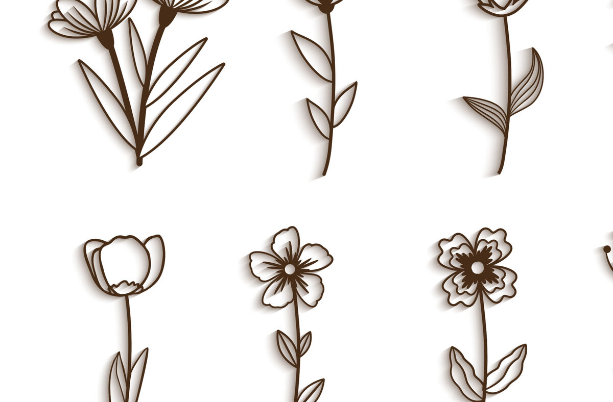 Σετ των 2 Intra απο ξύλο plywood 3mm-4mm πάχος – Σετ αγριολούλουδα Gift for Her Δίασταση  20x20 cm INTRAFABR-115151377