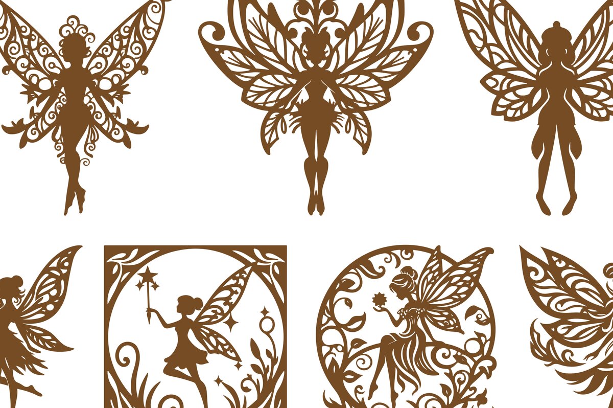 Σετ των 2 Intra απο ξύλο plywood 3mm-4mm πάχος – Σετ Ξύλο Fairy Design Δίασταση  40x30 cm INTRAFABR-100194520