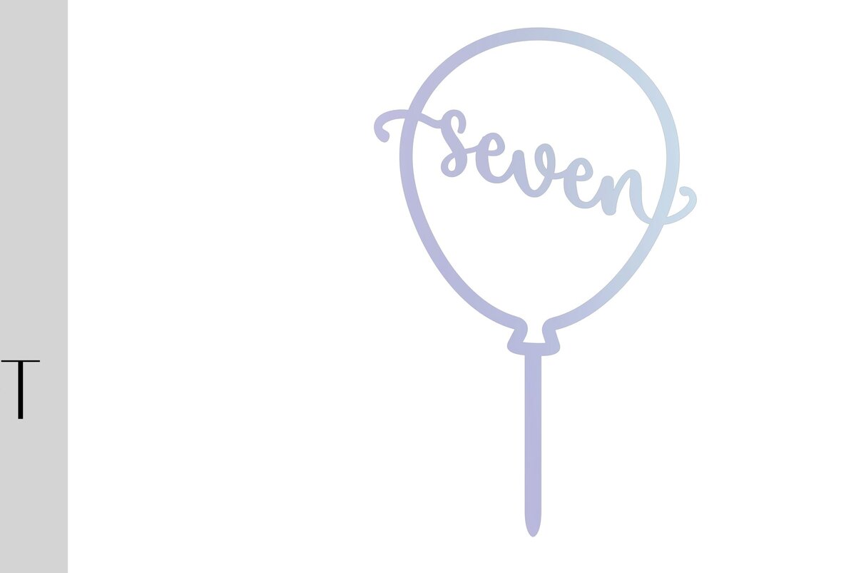 Σετ των 2 Intra απο ξύλο plywood 3mm-4mm πάχος – Έβδομο Γενέθλια Μπαλόνι Cake Topper Δίασταση  20x20 cm INTRAFABR-9805275