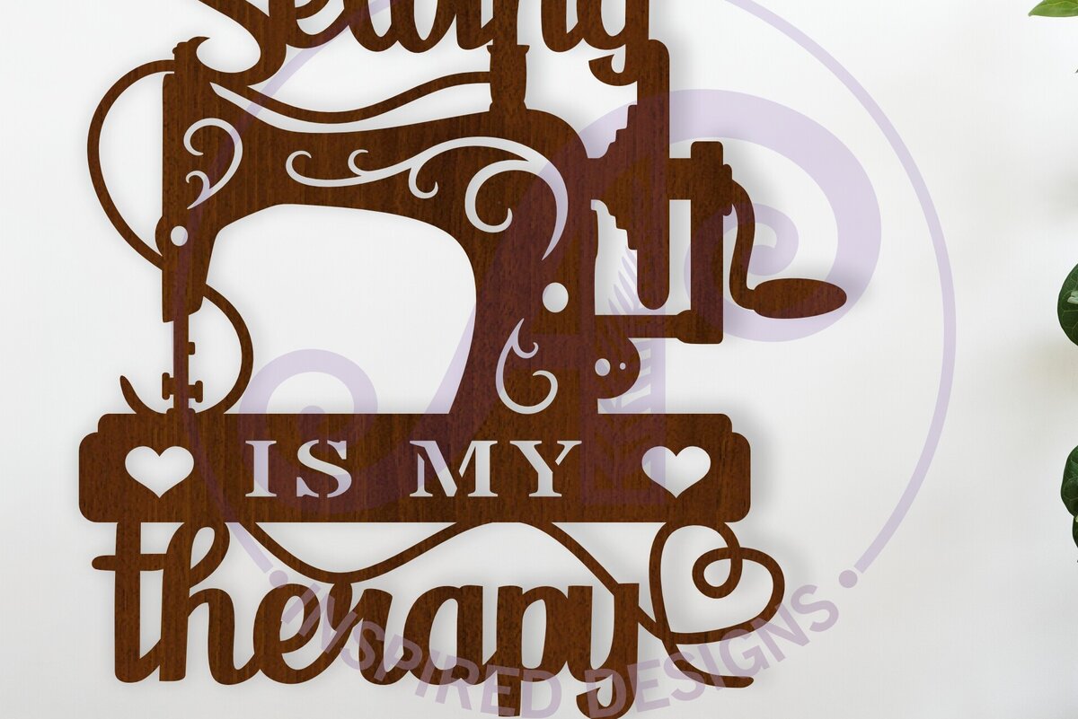 Intra απο ξύλο plywood 3mm-4mm πάχος – Το Sewing is My Therapy Wall Art Sign, Δίασταση  40x30 cm INTRAFABR-115853458
