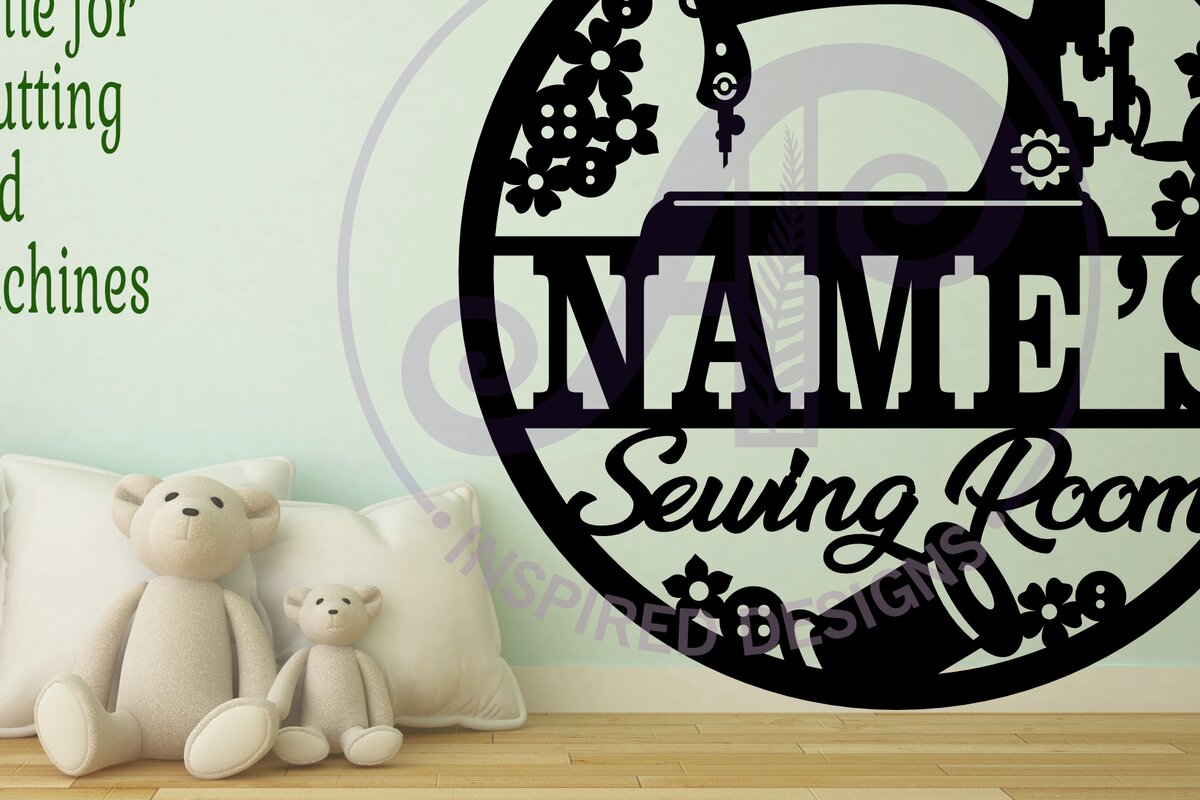 Σετ των 2 Intra απο ξύλο plywood 3mm-4mm πάχος – Πινακίδα ονόματος δωματίου ραπτικής Temp Δίασταση  20x20 cm INTRAFABR-71119159