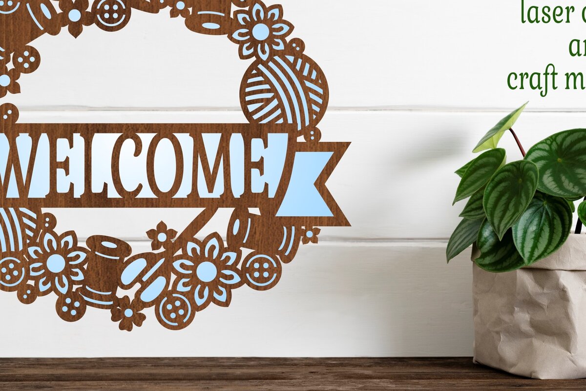 Σετ των 2 Intra απο ξύλο plywood 3mm-4mm πάχος – Ράψιμο στεφάνι καλωσορίσματος Δίασταση  20x20 cm INTRAFABR-71127502