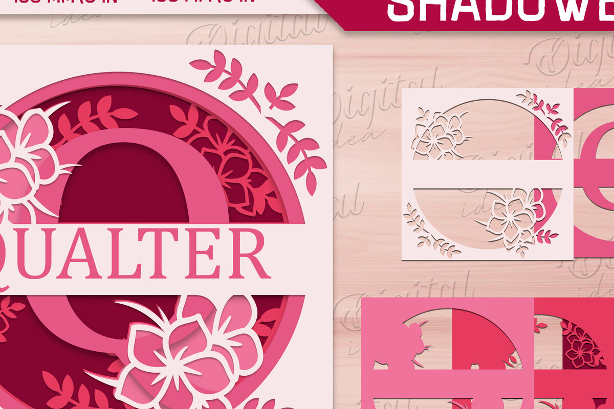 Σετ των 2 Intra απο ξύλο plywood 3mm-4mm πάχος – Shadow Box Alphabet. Μονόγραμμα Light Box Δίασταση  20x20 cm INTRAFABR-84109443