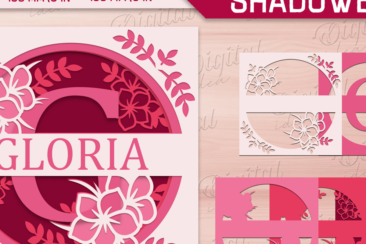 Σετ των 2 Intra απο ξύλο plywood 3mm-4mm πάχος – Shadow Box Alphabet. Μονόγραμμα Light Box Δίασταση  20x20 cm INTRAFABR-84047014