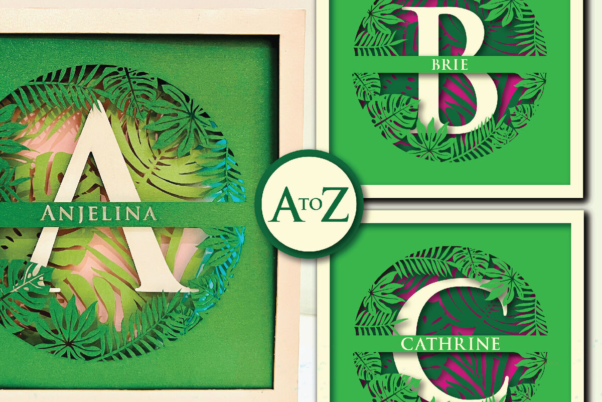 Σετ των 2 Intra απο ξύλο plywood 3mm-4mm πάχος – Shadow Box Πακέτο χαρτιού κοπής Alphabet Δίασταση  20x20 cm INTRAFABR-122261681