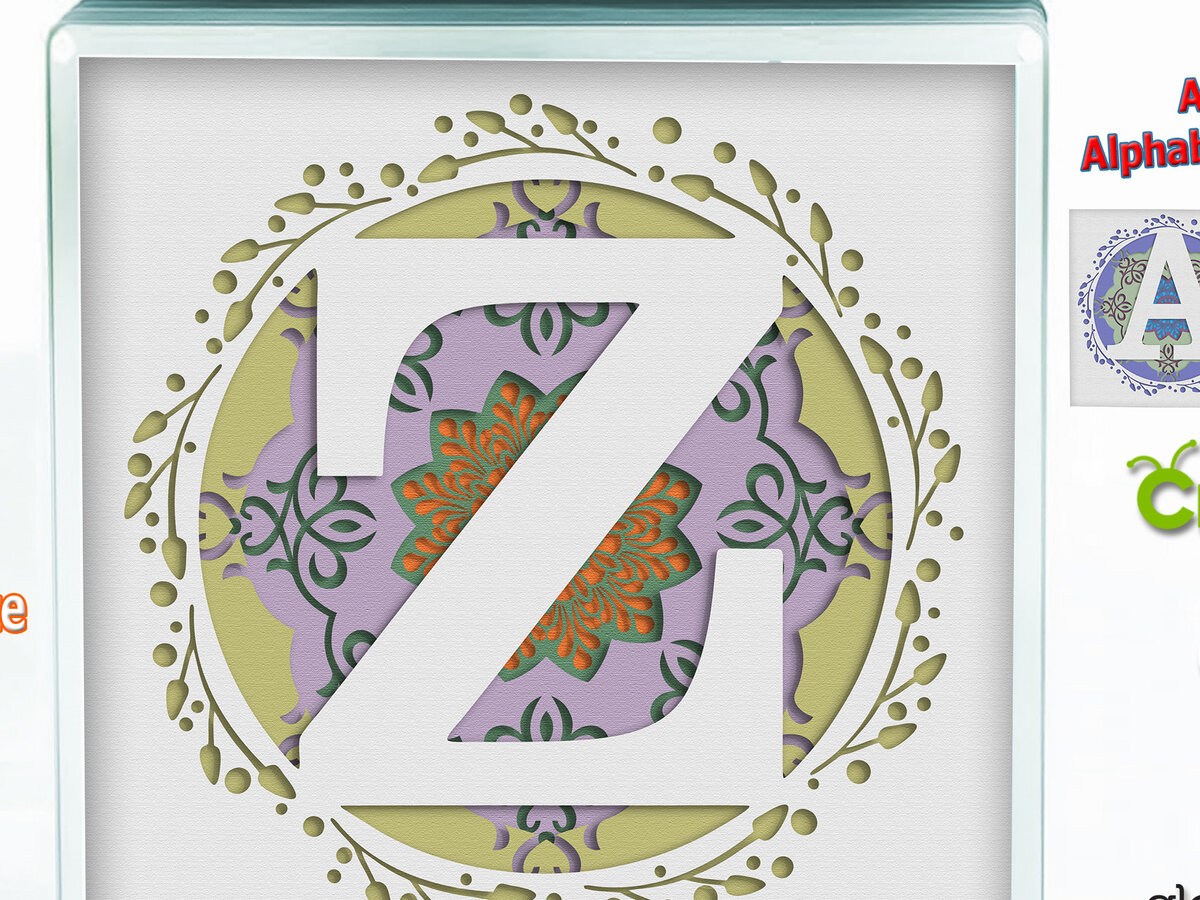 Σετ των 2 Intra απο ξύλο plywood 3mm-4mm πάχος – Shadow Box the Letters a-Z File Bundle Δίασταση  20x20 cm INTRAFABR-57318037